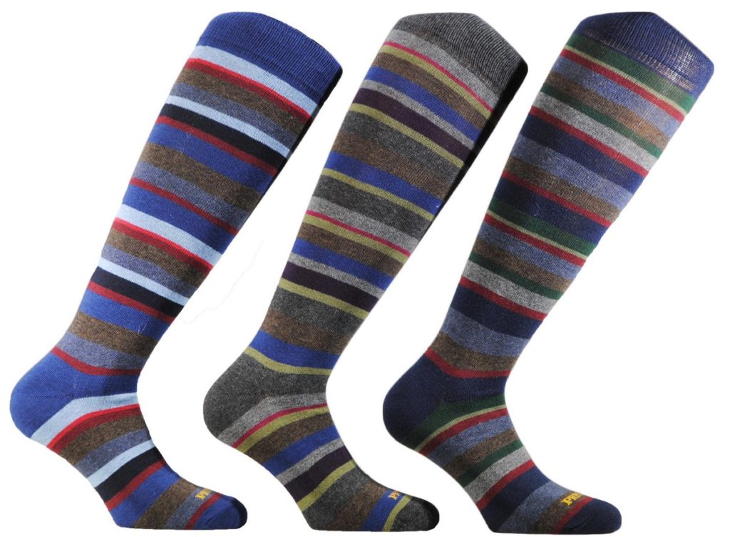Knee high men’s socks made with extra soft combed cotton – multicolor ...