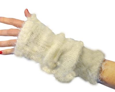 1 paire de chauffe-mains chaudes et douces avec fil de laine et lurex CALZE PRESTIGE 